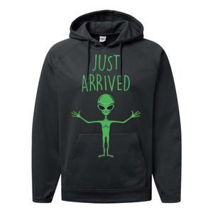 Alien Just Arrived Performance Fleece Hoodie