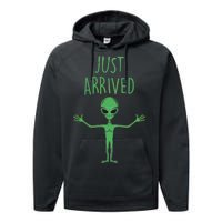 Alien Just Arrived Performance Fleece Hoodie