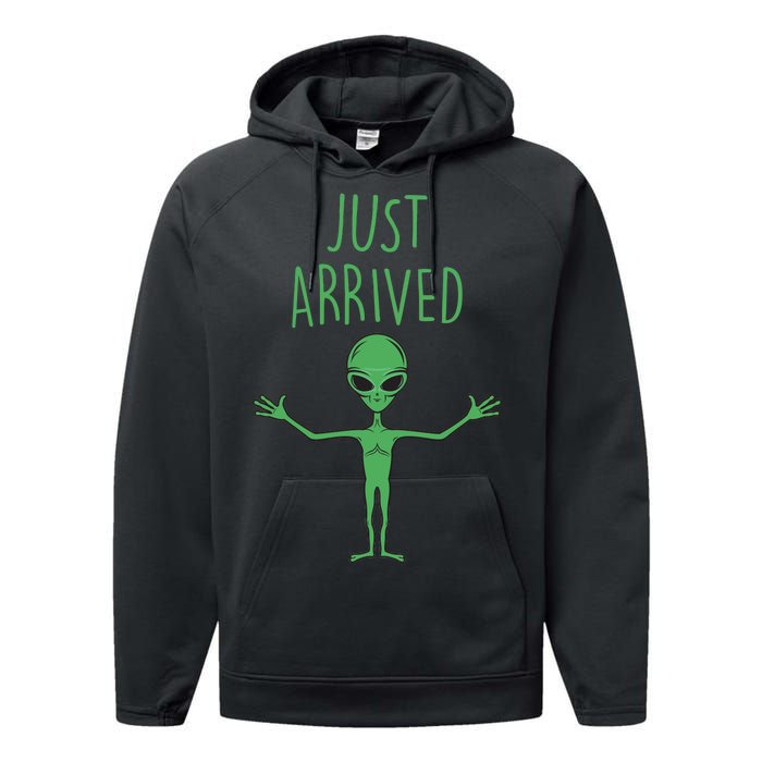 Alien Just Arrived Performance Fleece Hoodie