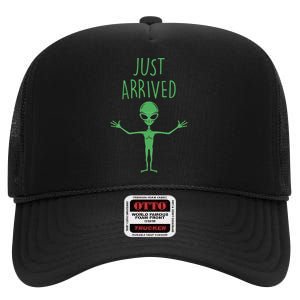 Alien Just Arrived High Crown Mesh Back Trucker Hat