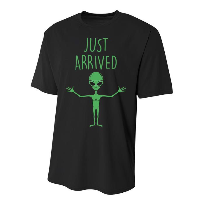 Alien Just Arrived Youth Performance Sprint T-Shirt