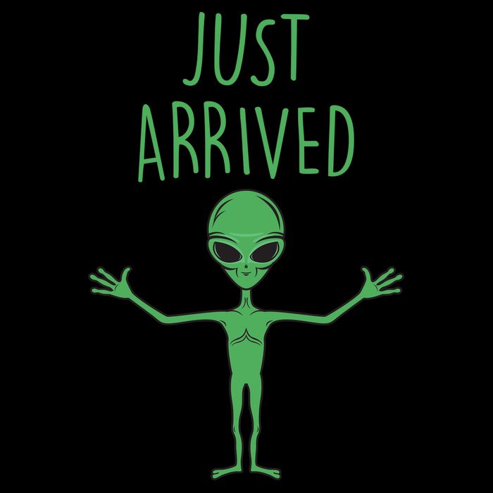 Alien Just Arrived Short Acrylic Beanie