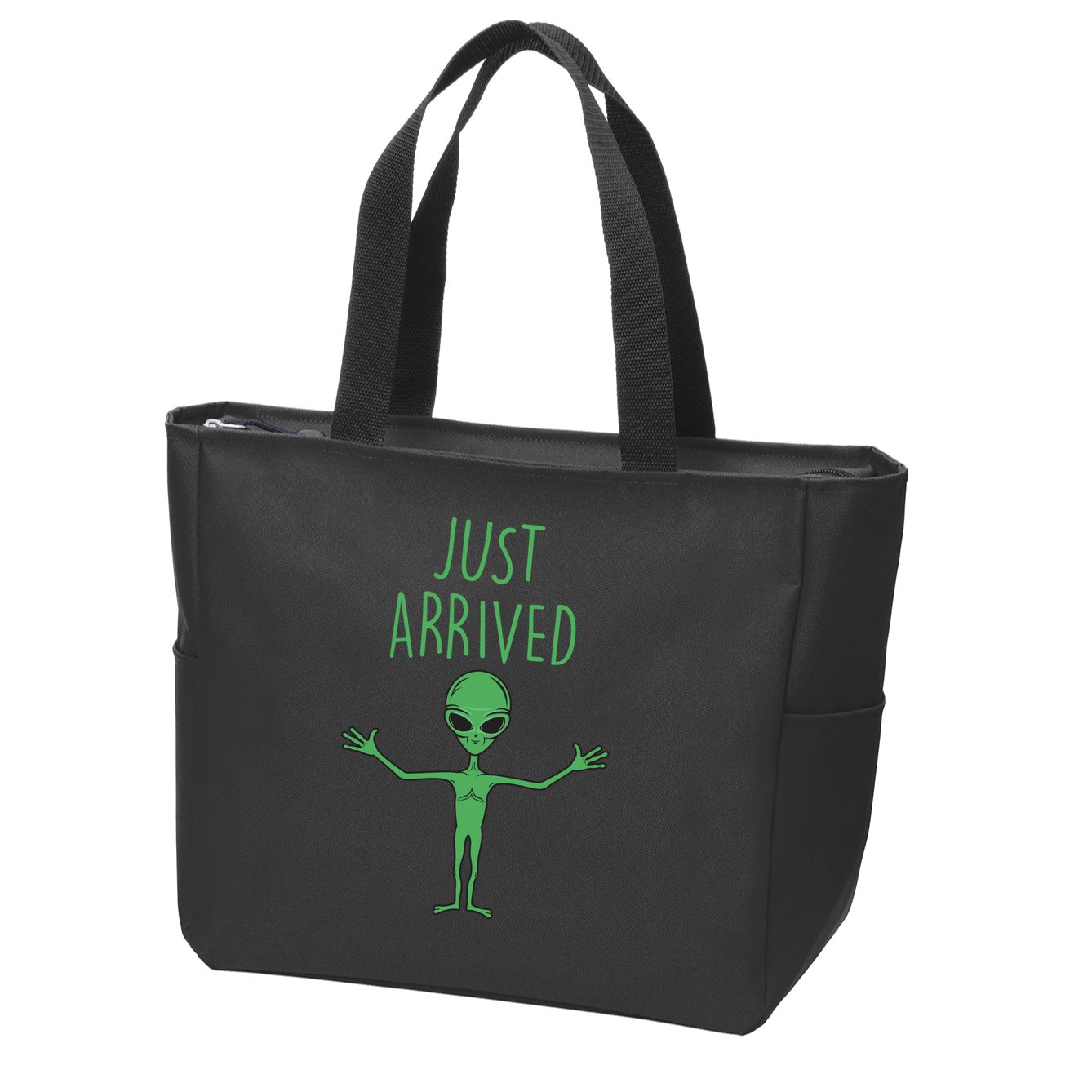 Alien Just Arrived Zip Tote Bag