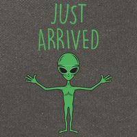 Alien Just Arrived Cotton Canvas Backpack