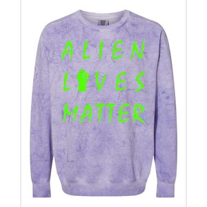 Alien Lives Matter Colorblast Crewneck Sweatshirt