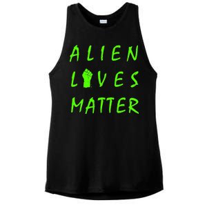 Alien Lives Matter Ladies PosiCharge Tri-Blend Wicking Tank