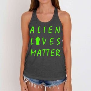 Alien Lives Matter Women's Knotted Racerback Tank