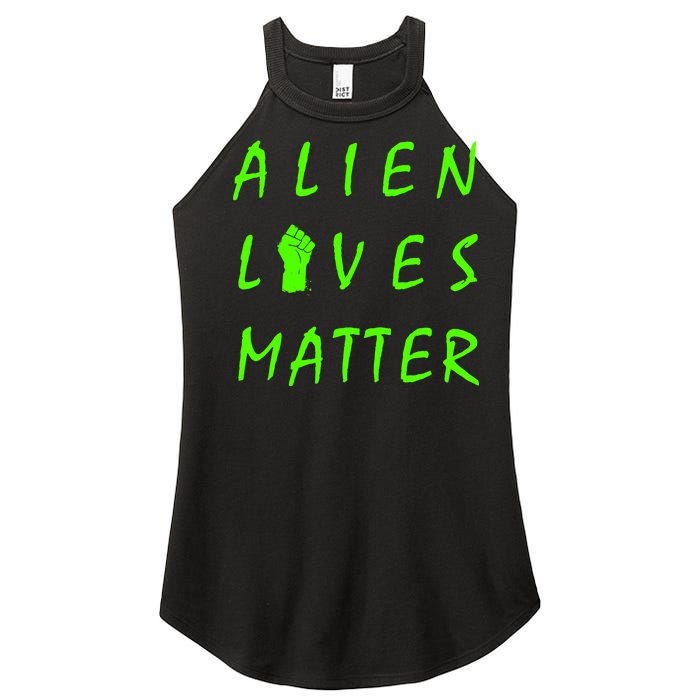 Alien Lives Matter Women's Perfect Tri Rocker Tank