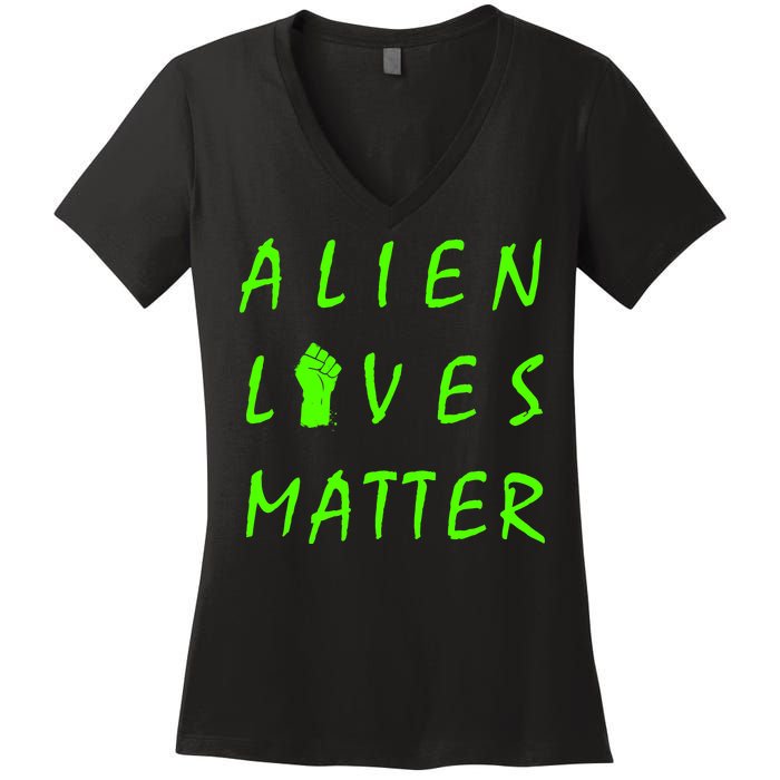 Alien Lives Matter Women's V-Neck T-Shirt