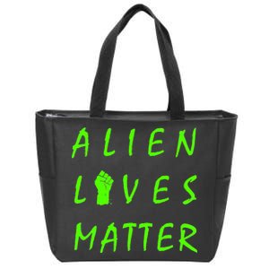 Alien Lives Matter Zip Tote Bag