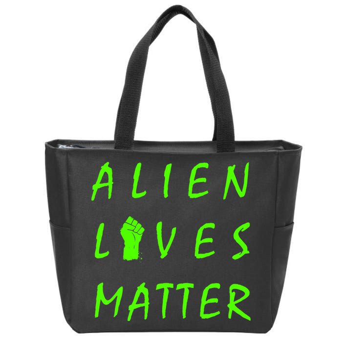 Alien Lives Matter Zip Tote Bag