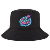 Alien On Flamingo Floaty Funny Cool Comfort Performance Bucket Hat