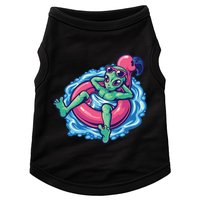 Alien On Flamingo Floaty Funny Doggie Tank