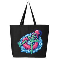 Alien On Flamingo Floaty Funny 25L Jumbo Tote