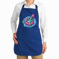 Alien On Flamingo Floaty Funny Apron