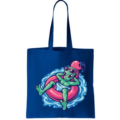 Alien On Flamingo Floaty Funny Bag