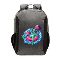 Alien On Flamingo Floaty Funny Vector Backpack