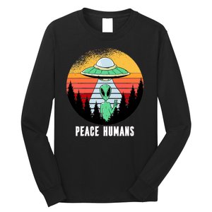 Alien Peace Humans Long Sleeve Shirt