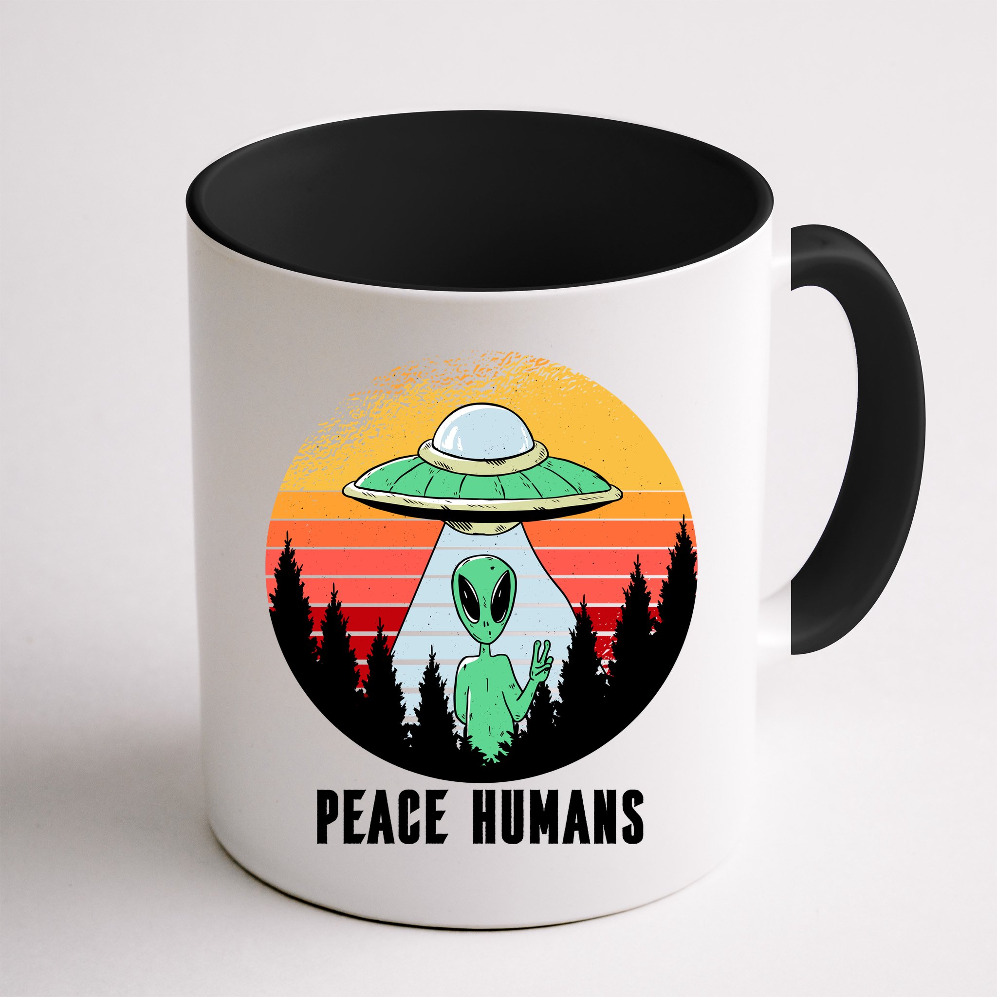 Alien Peace Humans Mug