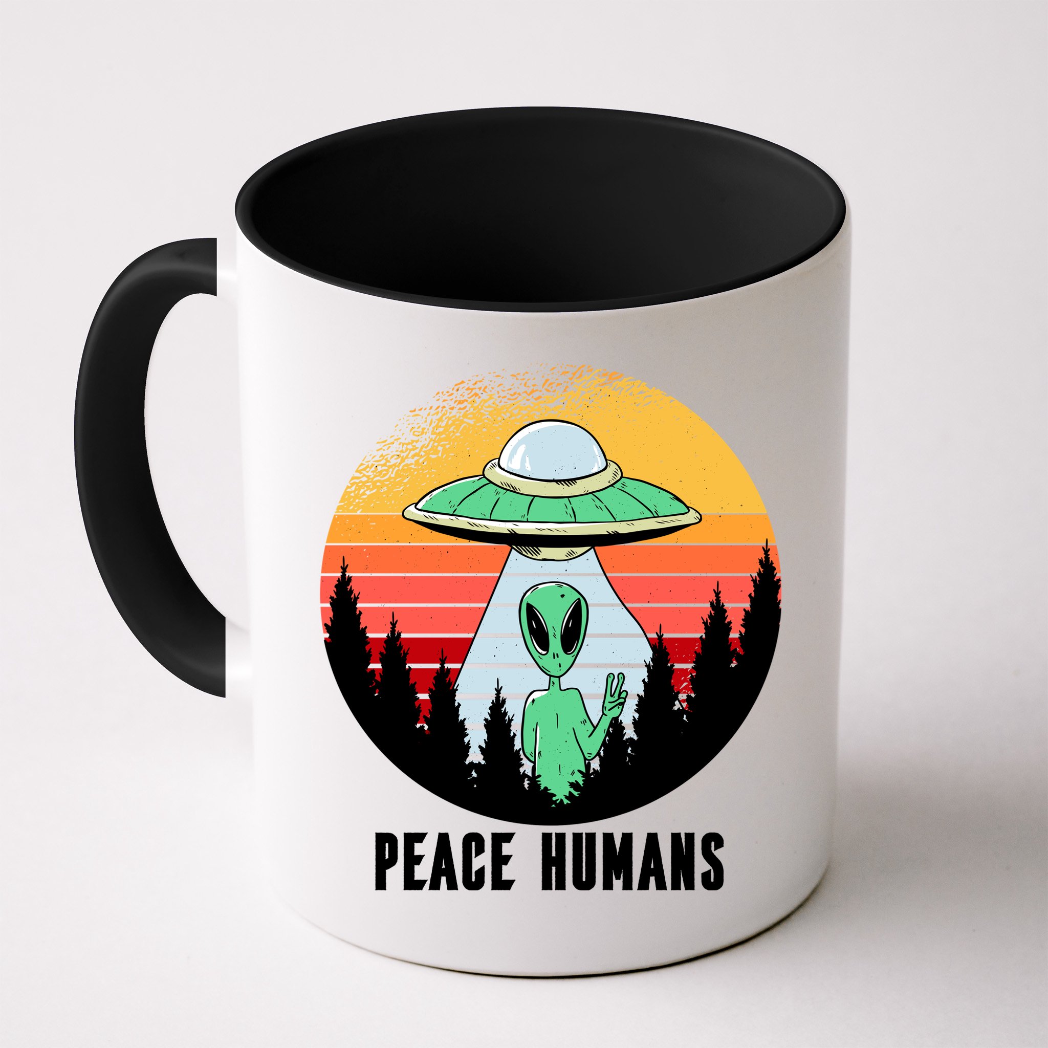 Alien Peace Humans Mug
