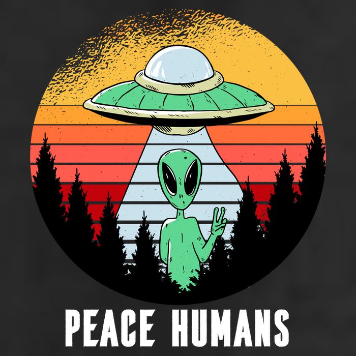 Alien Peace Humans 11oz C Handle Ceramic Mug