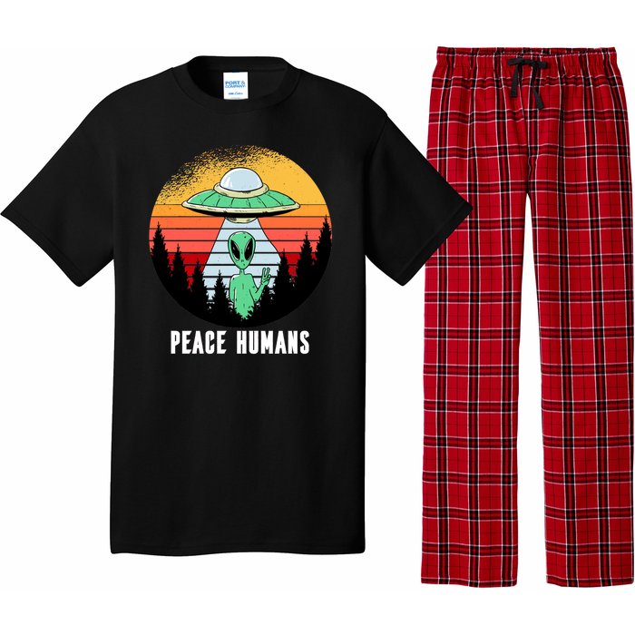 Alien Peace Humans Pajama Set