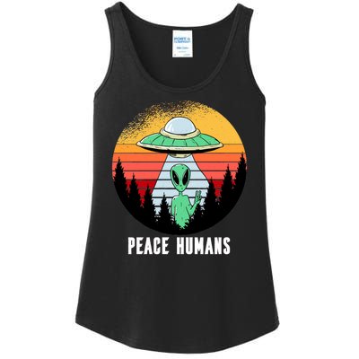 Alien Peace Humans Ladies Essential Tank