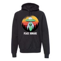 Alien Peace Humans Premium Hoodie