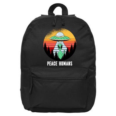 Alien Peace Humans 16 in Basic Backpack