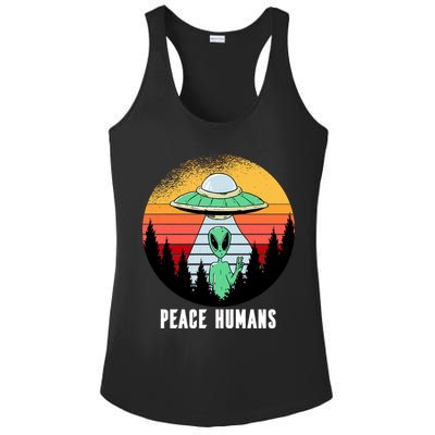 Alien Peace Humans Ladies PosiCharge Competitor Racerback Tank