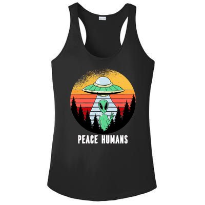 Alien Peace Humans Ladies PosiCharge Competitor Racerback Tank