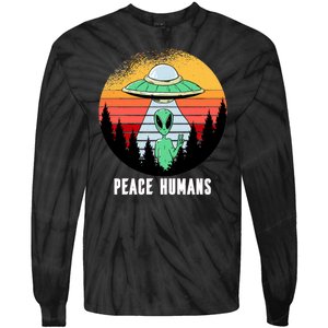 Alien Peace Humans Tie-Dye Long Sleeve Shirt