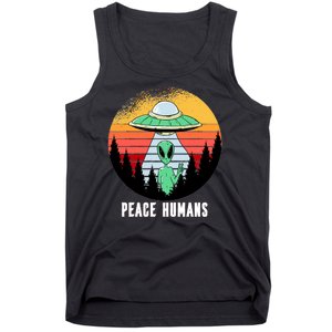 Alien Peace Humans Tank Top