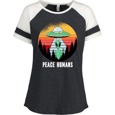 Alien Peace Humans Enza Ladies Jersey Colorblock Tee