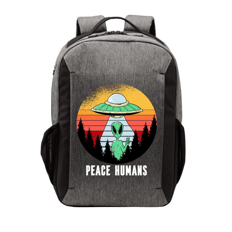 Alien Peace Humans Vector Backpack