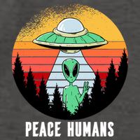 Alien Peace Humans Vector Backpack