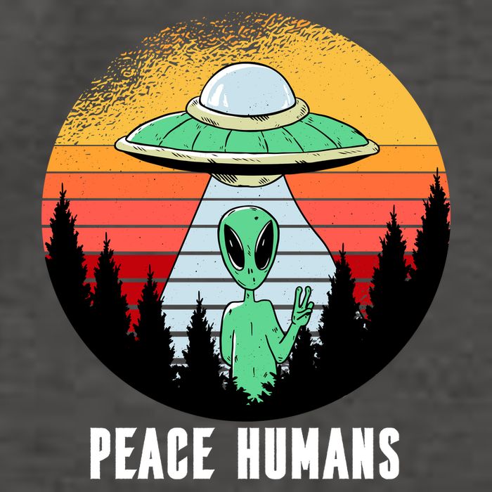 Alien Peace Humans Vector Backpack