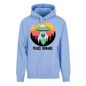 Alien Peace Humans Unisex Surf Hoodie