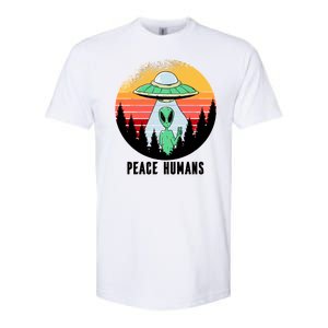 Alien Peace Humans Softstyle CVC T-Shirt