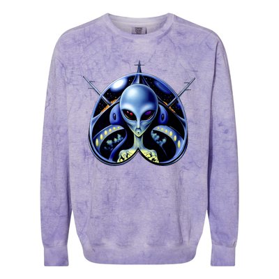 Alien Pilot Colorblast Crewneck Sweatshirt