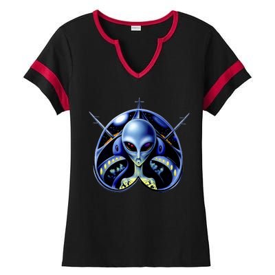 Alien Pilot Ladies Halftime Notch Neck Tee