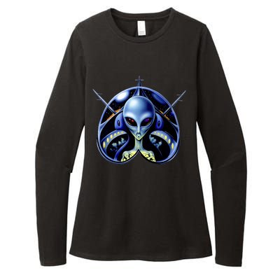 Alien Pilot Womens CVC Long Sleeve Shirt