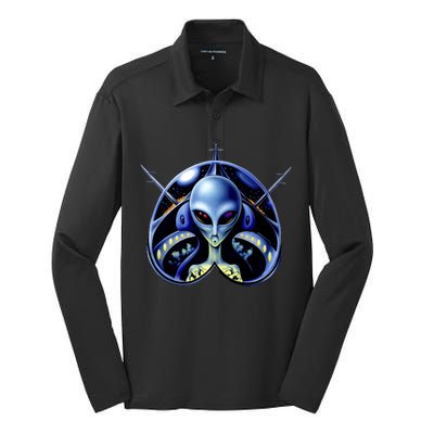 Alien Pilot Silk Touch Performance Long Sleeve Polo