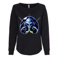 Alien Pilot Womens California Wash Sweatshirt