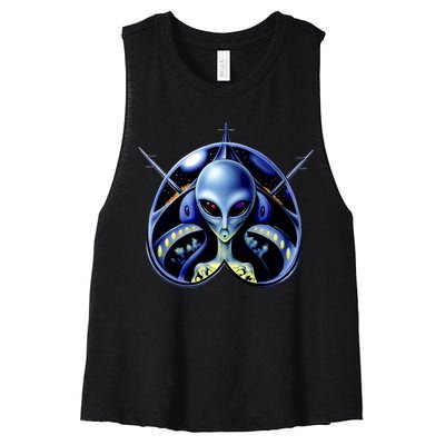 Alien Pilot Women's Racerback Cropped Tank