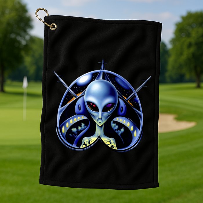 Alien Pilot Golf Towel