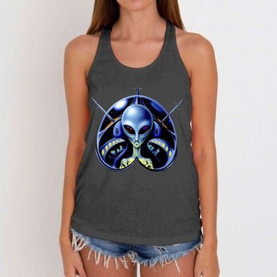 Alien Pilot Women's Knotted Racerback Tank