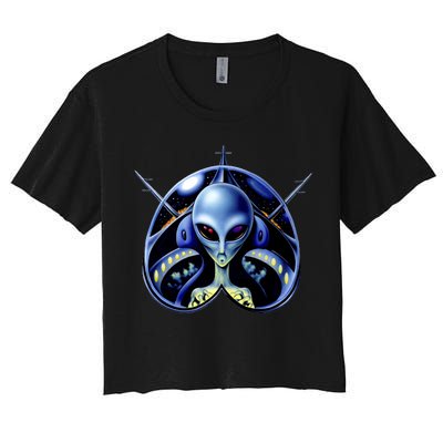 Alien Pilot Women's Crop Top Tee