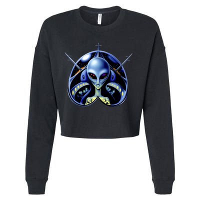 Alien Pilot Cropped Pullover Crew