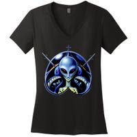 Alien Pilot Women's V-Neck T-Shirt